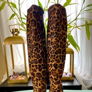 Size 61/2 leopard skin knee high boots. Brand new never worn.